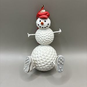 Golf Ball Snowman Christmas Tree Ornament Holiday Decor